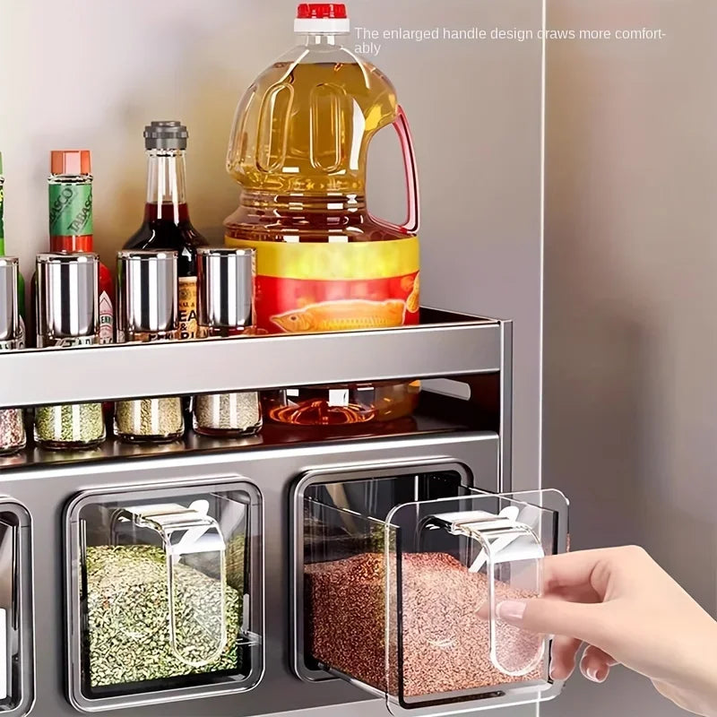 Range-Épices Mural en Acier Inoxydable — Multi-Usage pour Cuisine