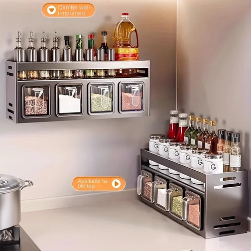 Range-Épices Mural en Acier Inoxydable — Multi-Usage pour Cuisine
