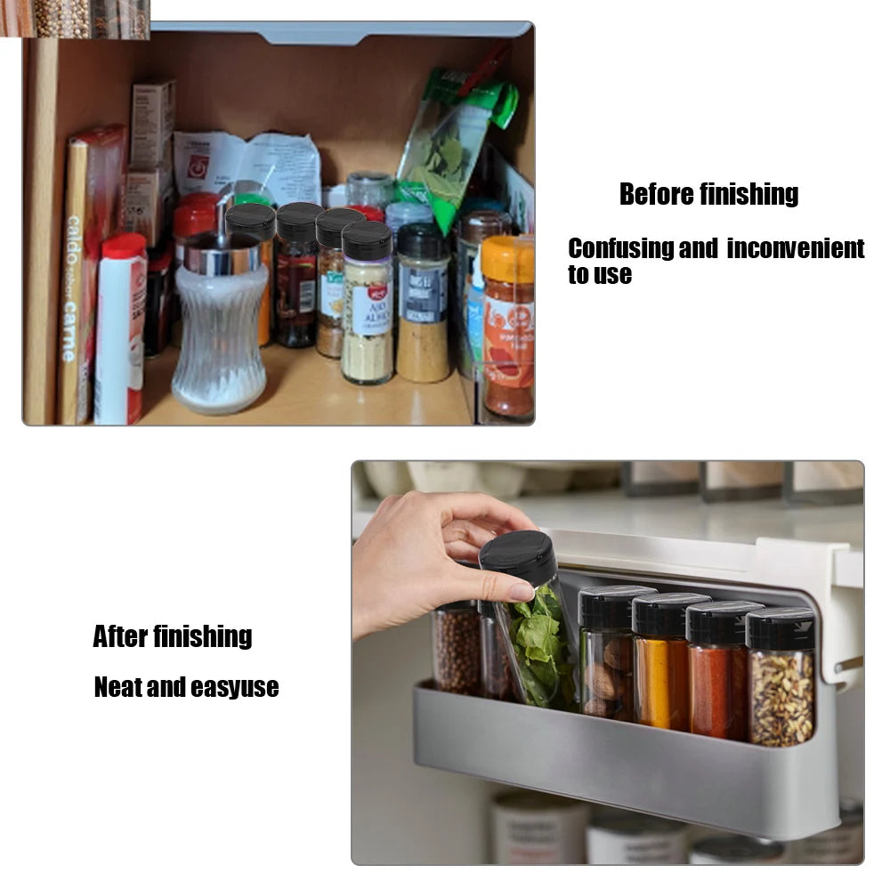 Range-Épices Adhésif Sous Meuble — Rangement Discret Sans Perçage