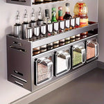 Range-Épices Mural en Acier Inoxydable — Multi-Usage pour Cuisine