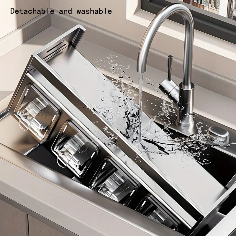 Range-Épices Mural en Acier Inoxydable — Multi-Usage pour Cuisine