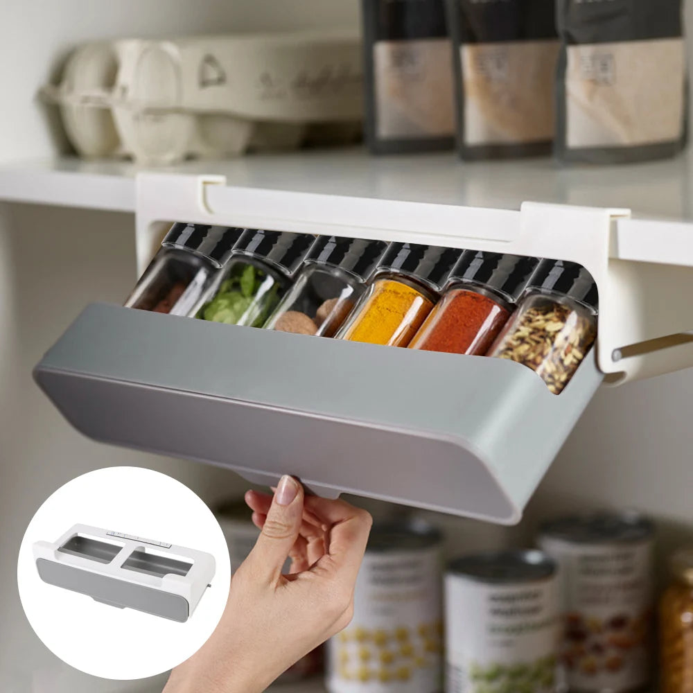Range-Épices Adhésif Sous Meuble — Rangement Discret Sans Perçage